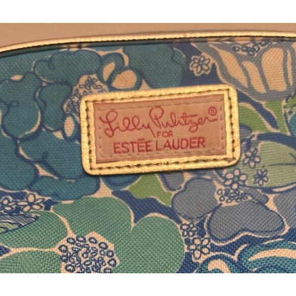 Lily Pulitzer For Estee Lauder Floral Cosmetic Travel Toiletry Bag Zip Up Lot - Picture 6 of 14